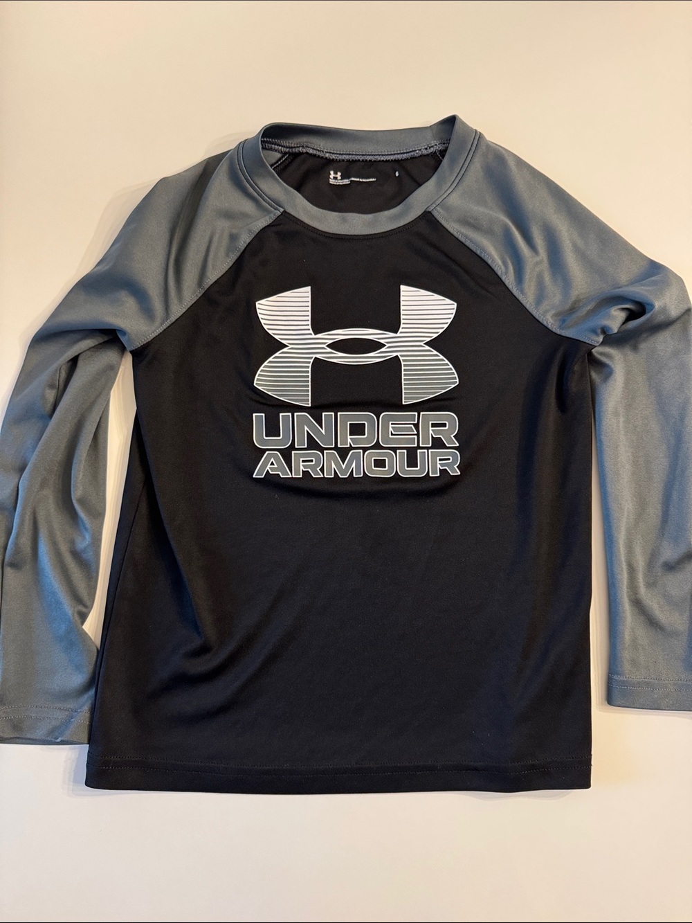 Under Armour Black and Gray Long-Sleeve Performance Shirt - Kids